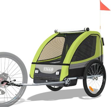 Дитячий причіп Tiggo 2-в-1 для велосипеда, Jogger, 50402 (Зелений)