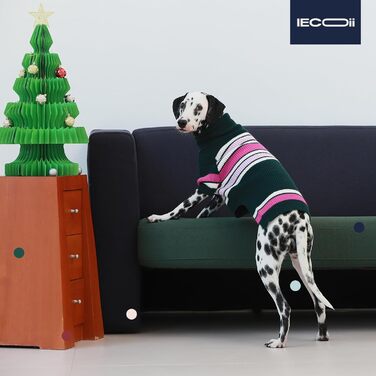Пуловер для собак IECOii великого розміру XXXXL, 4XL, зелений. Теплий трикотажний пуловер для собак великих порід (Доберман, Німецька дога)