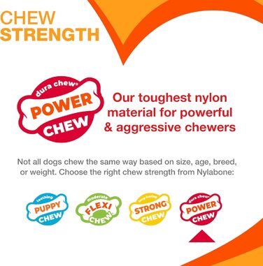 Жувальна іграшка для собак Nylabone Power Chew, набір 3 шт, арахісове масло та бізон, для великих і гігантських порід