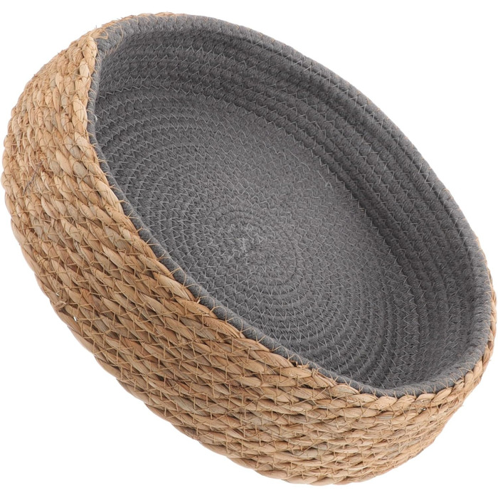 Кругле плете́не ліжко для котів та собак. Натуральне плетіння, будиночок для тварин, прохолодне та дихаюче ліжко, легко мити та підтримує тепло.