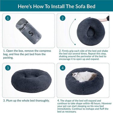 М'яке кругле ліжко для собак та котів Lukery з плюшу, зручне донат-кільце, м'яке ліжко для собак та котів, підходить для маленьких, середніх та великих тварин (70см, золотисто-жовтий)