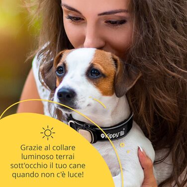 Нашийник для собак Кіппі EVO з GPS-кишенею, світловідбиваючим елементом, розмір S. М'який, зручний, водонепроникний нашийник для маленьких собак