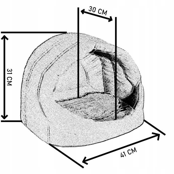 Лежак-будиночок для собак та котів, розмір L, колір бежевий + хутряна підстилка