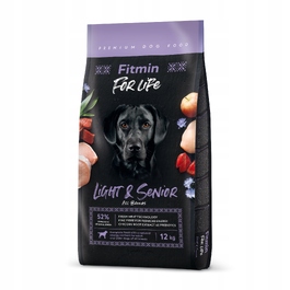 Корм для дорослих та літніх собак FITMIN Dog For Life Light Senior, 12 кг