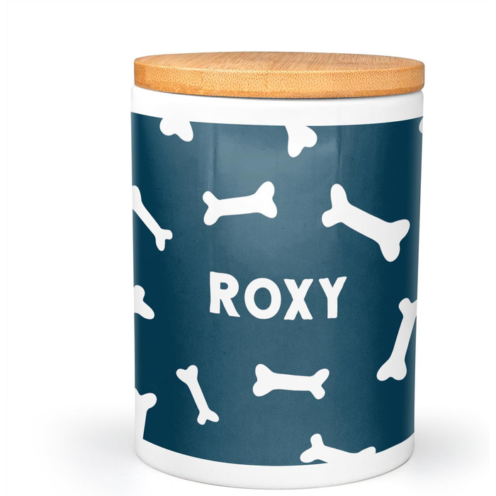 PICANOVA Керамічна годівниця для домашніх тварин з іменем - подарунок для собак - зберігання сухого корму - годівниця для собак та котів - дизайн 