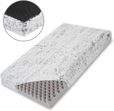 Крісло-ліжко для собак Amazinggirl 120x80 см - м'яке, зручне, для малих, середніх та великих собак, сірого кольору, з можливістю прання