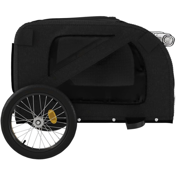 Причіп для тварин 133,5x69x73,5 см чорного кольору