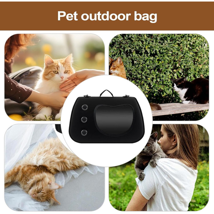 Сумка-переноска для собак та котів, чорна | Зручна, легка, для подорожей, пікніків, кемпінгу