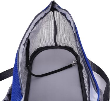 SIQITECH Сумка-переноска для собак та котів, до 5 кг, сіра + блакитна