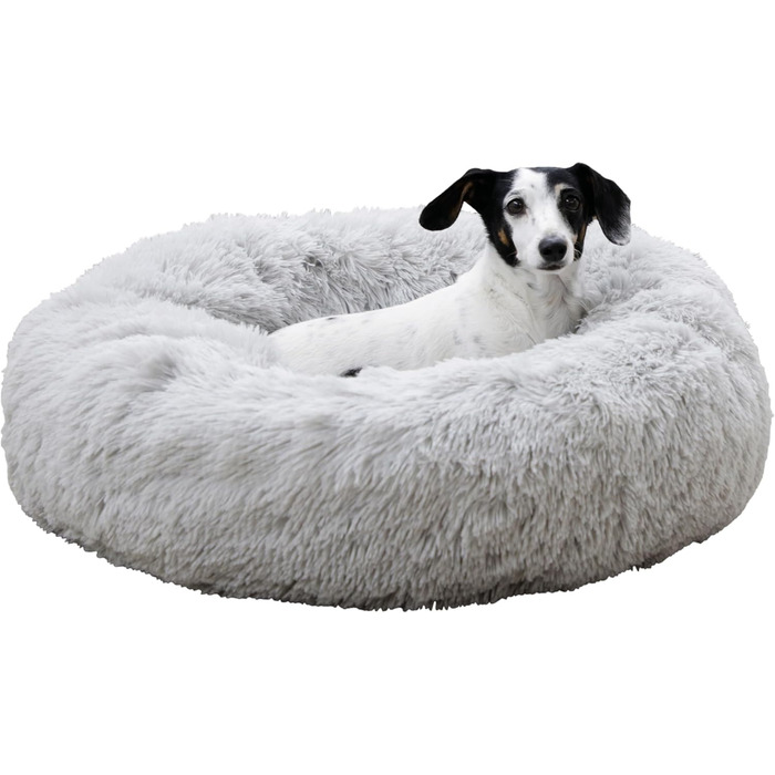 Кербл Pet Kuschelbett Fluffy - м'яке ліжко для котів та собак, сірого кольору, 76x76x19 см