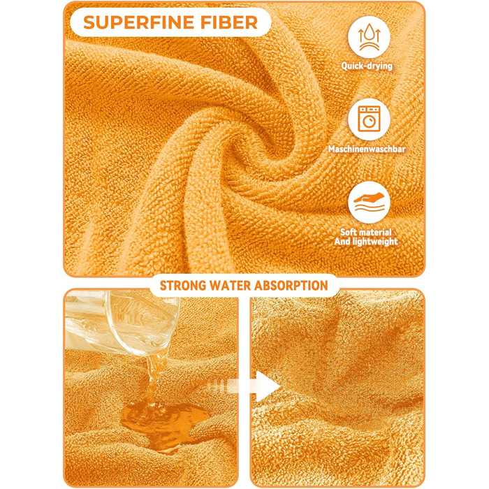 Рушник для собак JOOV E Dog Trockenmante: суперпоглинаючий, м'який, регульований для купання, плавання, прогулянок (Зелений жаб, Помаранчевий лев)