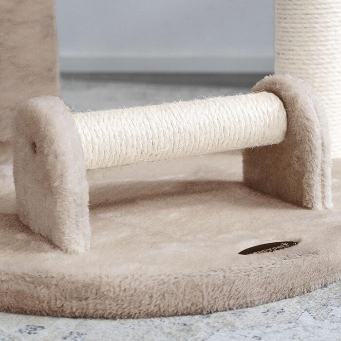 Кігтеточка-вежа HAPPYPET Parker 171 см: дім, тунель, лежанки, кігтешліф, XXL для котів, колір капучино