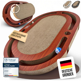 PAWZONE Двостороння килимок-подряпування для котів XXL з міцного MDF, 72x45 см, з можливістю заміни картону, з іграшкою, білий/коричневий