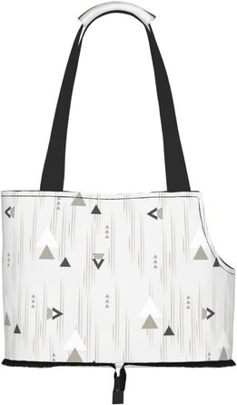 Траплянка сумка-переноска для котів та собак, складна, для подорожей, літаків, автобусів, метро (геометричний принт)