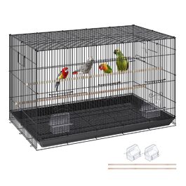 Клітка для птахів VEVOR Vogelvoliere 76x46x45 см, сталь Q195, для 2-3 середніх/великих птахів, з дверцятами безпеки