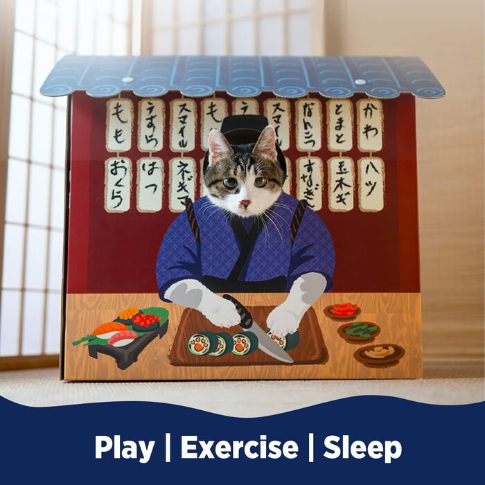 Когтеточка для домашніх котів SMILE PAWS з картону Izakaya