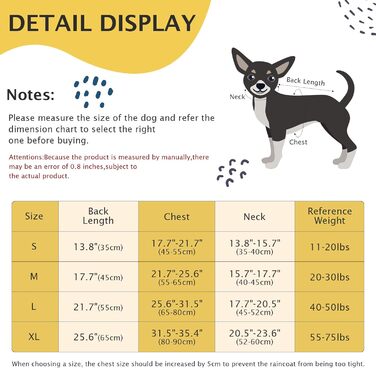 Водонепроникна куртка для собак Vejaoo з капюшоном, світловідбиваючі елементи, XL, жовта