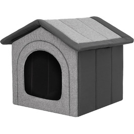 Будиночок для маленьких собак Bjird 38x32x38 см сірий