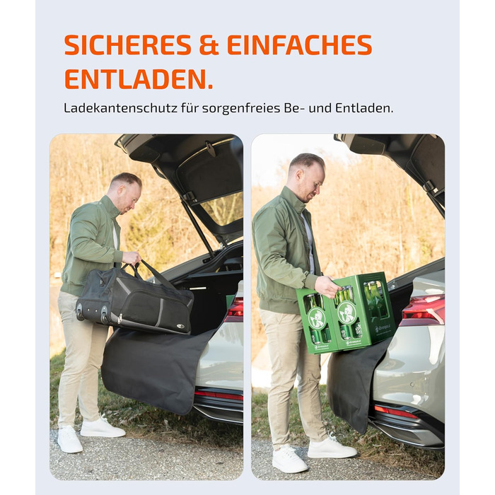 Захист вантажного відсіку LIONSTRONG® – універсальний килимок для багажника авто [з м'якою підкладкою та водонепроникним покриттям] – захист від бруду, подряпин та вологи (100x100 см)