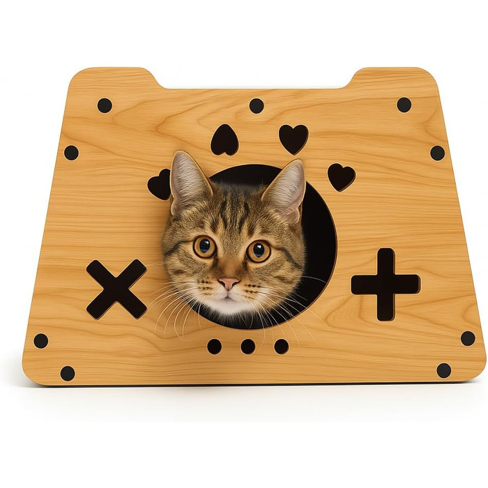 Дім-кігтеточка для котів Klein - екологічні меблі з картону, легкі, стабільні та компактні. Ідеально для маленьких квартир та котів будь-якого віку