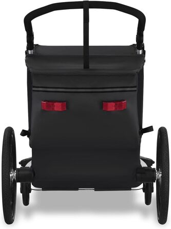 Фуктек Причіп для велосипеда Sportfux на 2 місця, з кишенькою, світловідбивачами, ручкою, захистом від дощу та сонця, складний, фіолетовий FX-FA1 (чорний)