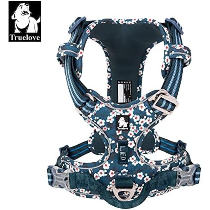 Нашийник для собак WINHYEPET Truelove No Pull TLH56512, світловідбиваючий, м'який, з регулюванням, XS, блакитний