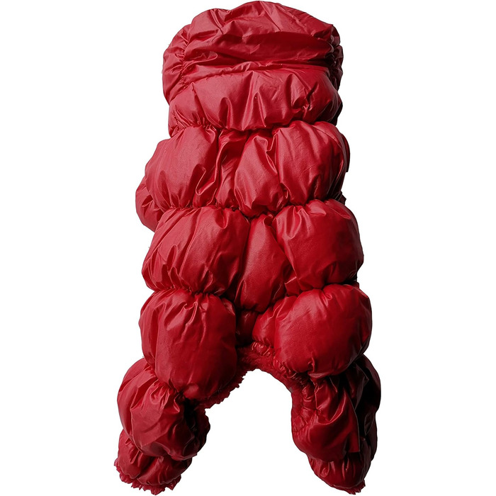 Флісовий комбінезон для собак, теплий зимовий одяг, стеганий, розмір L, червоний