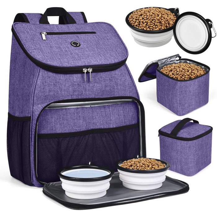 Рюкзак для собак BAGLHER, переноска для тварин у літак, аксесуари для подорожей з набором мисок