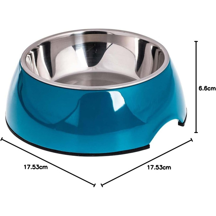 Миска HUNTER Melamin, petrol, 350 мл, з нержавіючої сталі, неслизька, стійка до подряпин та ударів, легко миється, для посудомийної машини