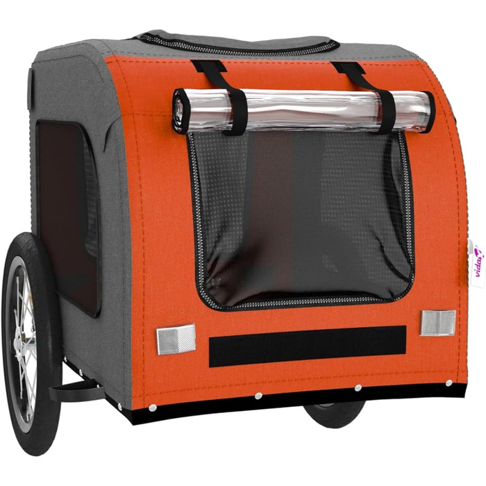 Собачий амулет Oxford з міцним металевим каркасом та PVC-дах, вантажопідйомність до 45 кг - Оранжевий/Сірий Model93830