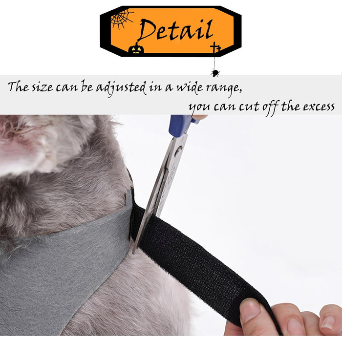 Костюм Павука на Хелловін для собак BAMY, кумедний аксесуар, сірий колір, косплей для домашніх тварин, розмір S (обхват грудей 30–41,9 см)