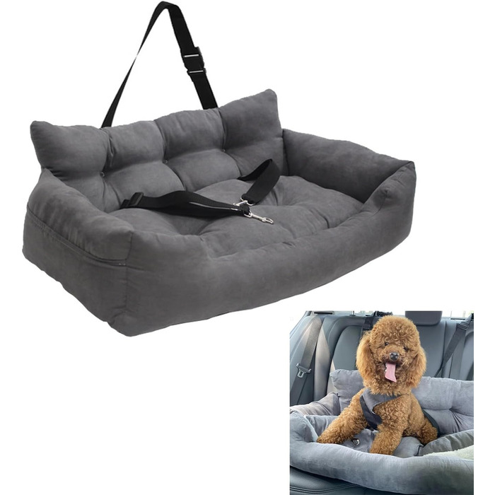 Підвищення для собак у автомобільне сидіння, автопідвищення для маленьких та середніх собак або котів, універсальне зручне ліжко для собак