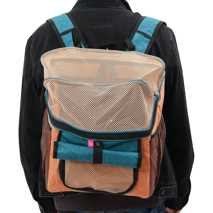 Корзина для собак на велосипед з сіткою, замок, 32x29x39 см, переноска для тварин, оранжева