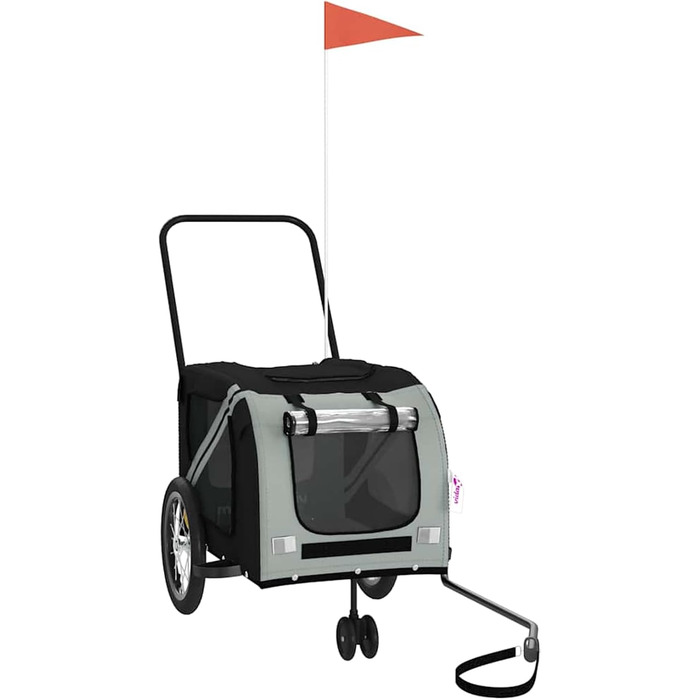 Фарм-причіп для собак Gecheer: міцний каркас з заліза, Oxford-тканина, дах з ПВХ для безпечних та комфортних поїздок