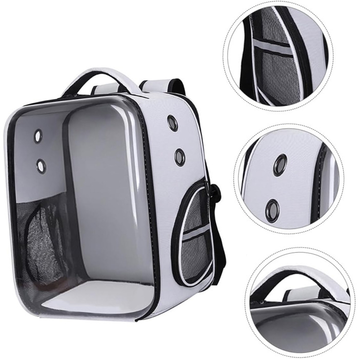 CIYODO Транспортна сумка для домашніх тварин: складана, прозора, з міцного PC та дихаючого Оксфорду. Підходить для собак та котів.