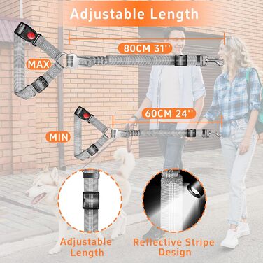 Автомобільний нашийник-пояс для собак Seyezo з автофіксатором, 3 шт. в наборі, регульований, світловідбиваючий, для кріплення до підголівника, рожевий (сірий)