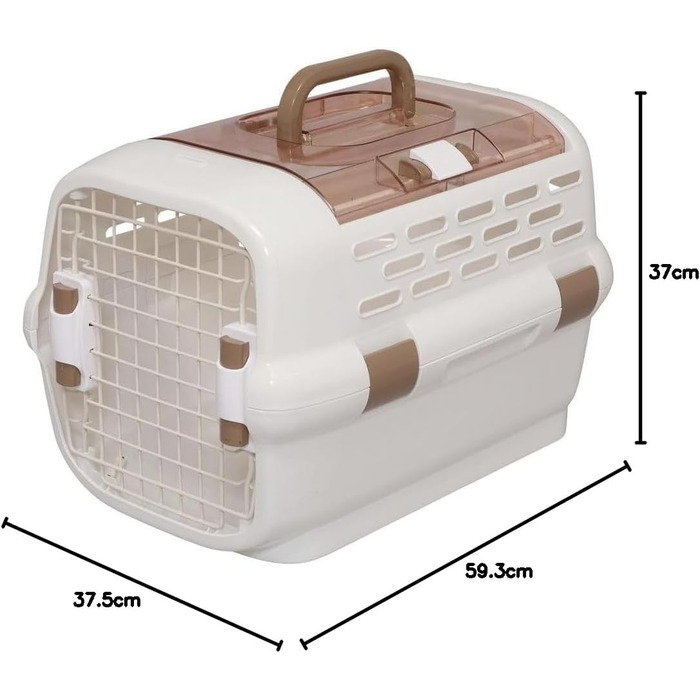 Пластиковий контейнер/кошик для котів Iris Ohyama PDPC-600, білий/коричневий, 59x37.5x37 см