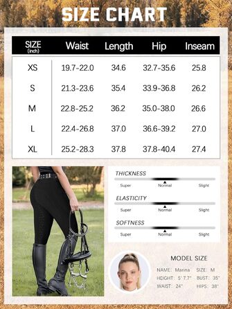 Легінси для верхової їзди DMVOD для жінок, повний силіконовий захват, чорні, розмір L