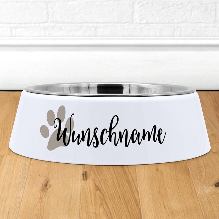 Миска для корму PrintPlanet® з іменем або текстом на вибір - миска для собак з іменем, персоналізована та надрукована - дизайн 2