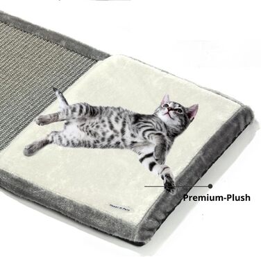 Килимок-кігтеточка для котів Happi N Pets із плетеного сизалю, з м'яким лежаком, інтерактивною іграшкою та котячою м'ятою, складаний