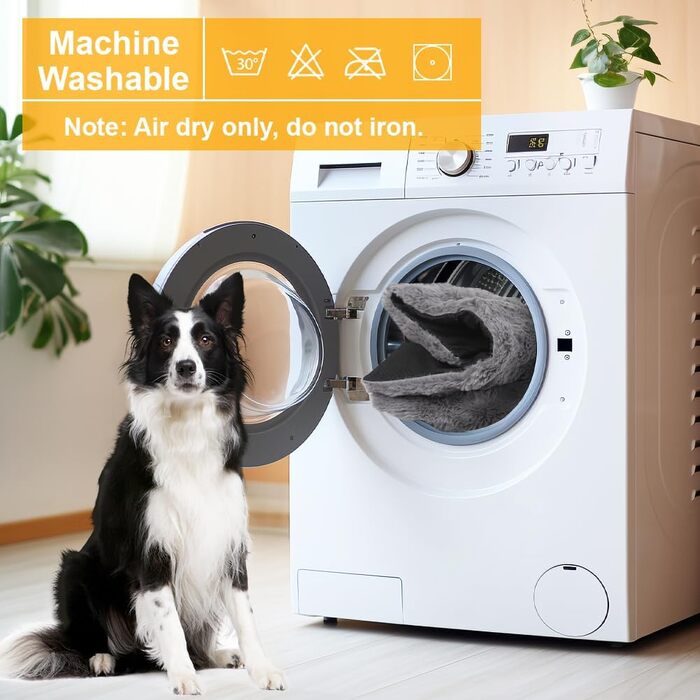 Самогріюча ковдра для котів та собак XIAPIA, фланелева, без кабелів, тепла, миється, термоковдра для котів, подушка для котів, для дому та авто, сіра, 60 x 45 см, M