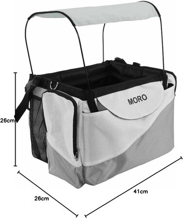 Клітка-переноска для тварин Moro: велосипедний кошик для собак, кошенят, захист від сонця