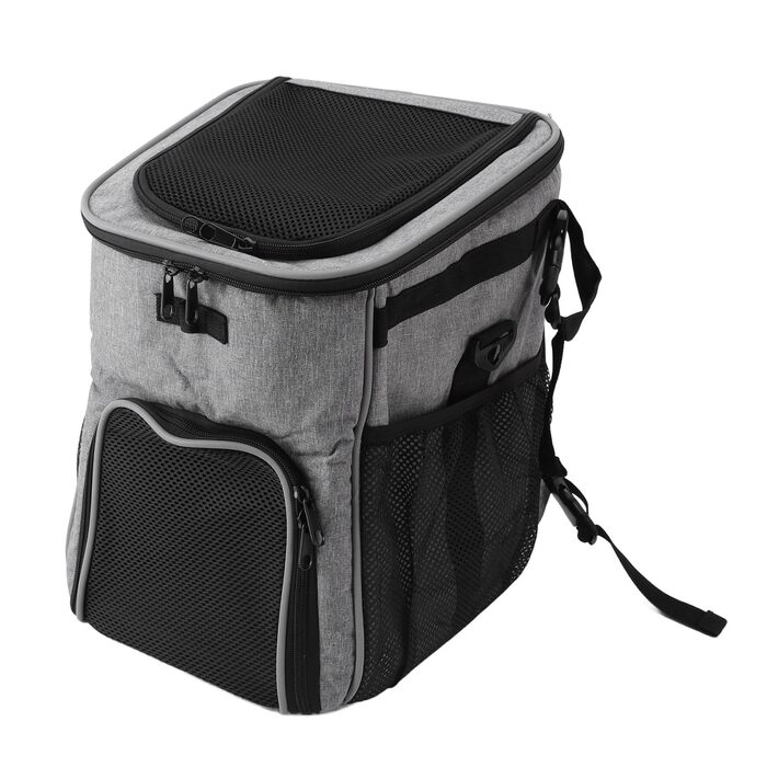 Велосипедний крісло-переноска для тварин RIZGHWOY: водонепроникний та дихаючий, сірий колір, велике завантаження, для кемпінгу та подорожей