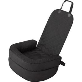 Автоматик для собак та котів: подушка-підстилка на заднє сидіння авто, переноска, лежанка, корзина, шлейка, 42x55 см (Чорний Оксфорд)