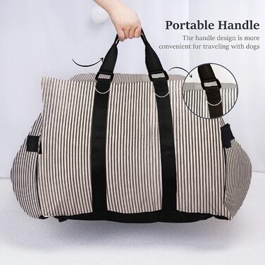 Автокрісло для собак Johnear: підйомник, переноска, ліжко з лебідкою, коричневе. З кишенями та зручним кріпленням. Для собак середніх розмірів та котів.