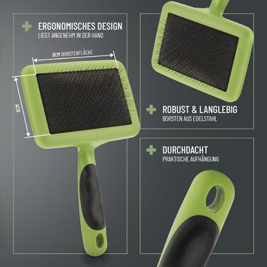 Щітка для собак та котів ReaVET: видаляє підшерсток, ковтуни та розплутує шерсть. Великі породи. (L)