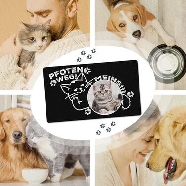 Підкладка під годівницю для котів з фотографією - 