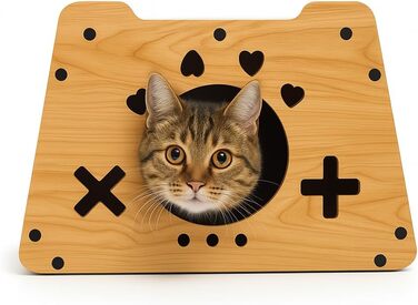 Дім-кігтеточка для котів Klein - екологічні меблі з картону, легкі, стабільні та компактні. Ідеально для маленьких квартир та котів будь-якого віку