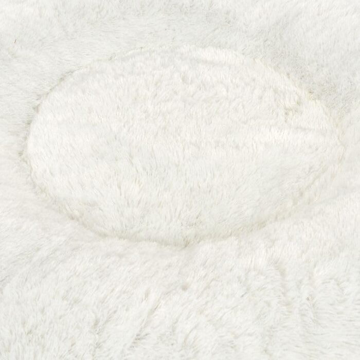 Крісло-лежанка для собак Zooplus Flocke | з в'язкоеластичними кульками | м'яке та зручне | гніздечко для собак | з блискавкою, можна прати | білий колір (діаметр: 90см x висота: 20см)