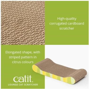 Кігтеточка Catit Kratzpappe Lounge S-подібної форми з картону та котячою м'ятою